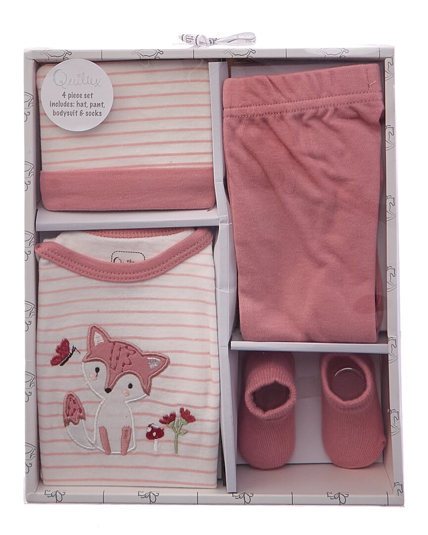 Quiltex Fox 4Pc Layette Box Set
