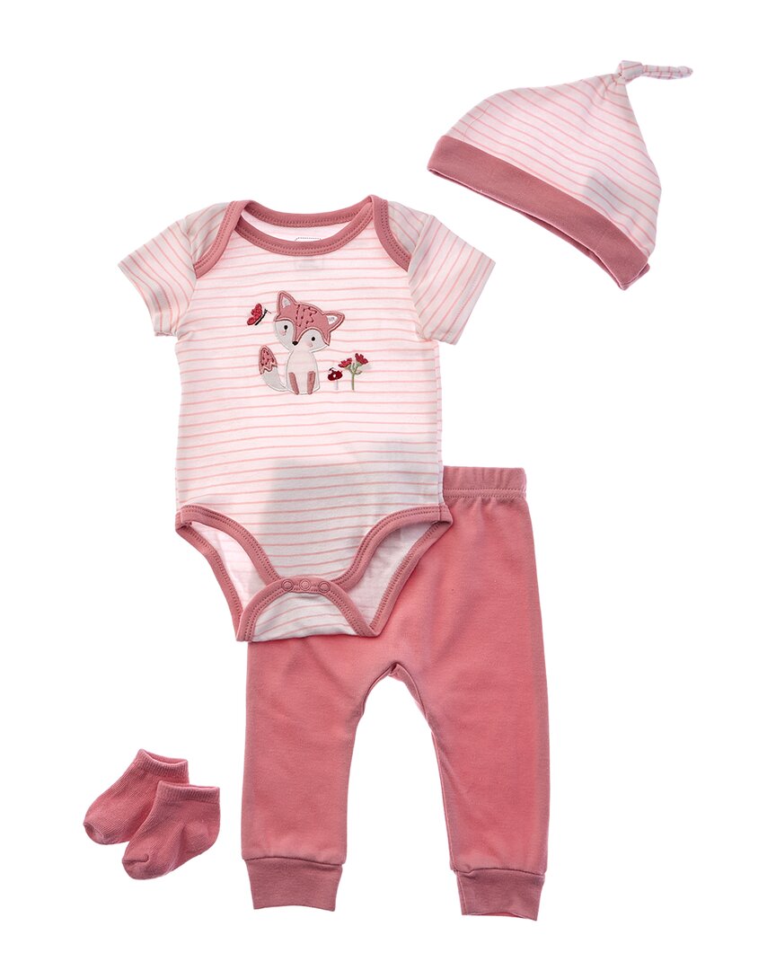 Quiltex Fox 4Pc Layette Box Set