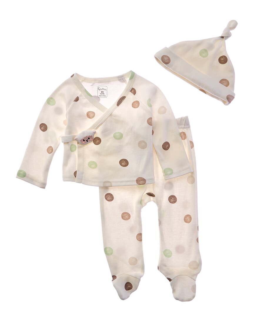 Quiltex Lamb 2Pc Cardigan Set & Hat