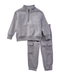 New Balance 2Pc Fleece 1/2-Zip Pullover & Cargo Jogger Set