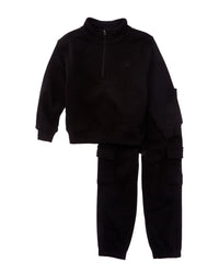 New Balance 2Pc Fleece 1/2-Zip Pullover & Cargo Jogger Set