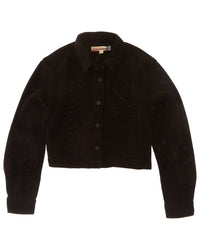 Vintage Havana Crop Corduroy Button-Up Jacket