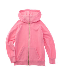 Vintage Havana Washed Oversized Fleece Zip Hoodie