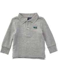 Janie and Jack Janie And Jack Embroidered Train Pique Polo Shirt