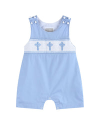 Lil Cactus Crosses Smocked Shortall