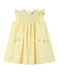 Lil Cactus Pocketed Smocked Bishop Dress
