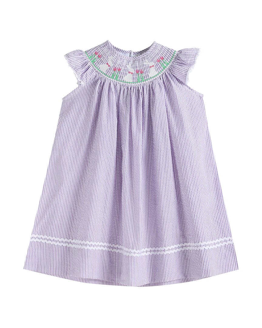 Lil Cactus Easter Bunny Smocked Bishop Dress