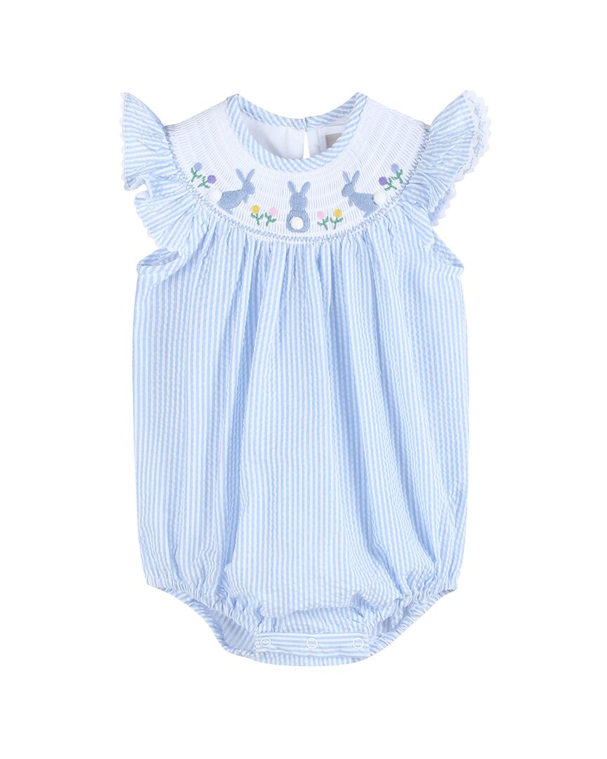 Lil Cactus Easter Bunny Smocked Flutter Romper