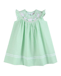 Lil Cactus Easter Bunny Smocked Bishop Dress
