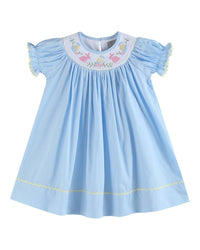 Lil Cactus Easter Smocked Bishop Dress