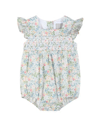 Lil Cactus Print Smocked Futter Romper