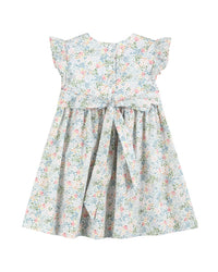 Lil Cactus Print Smocked Flutter Dress