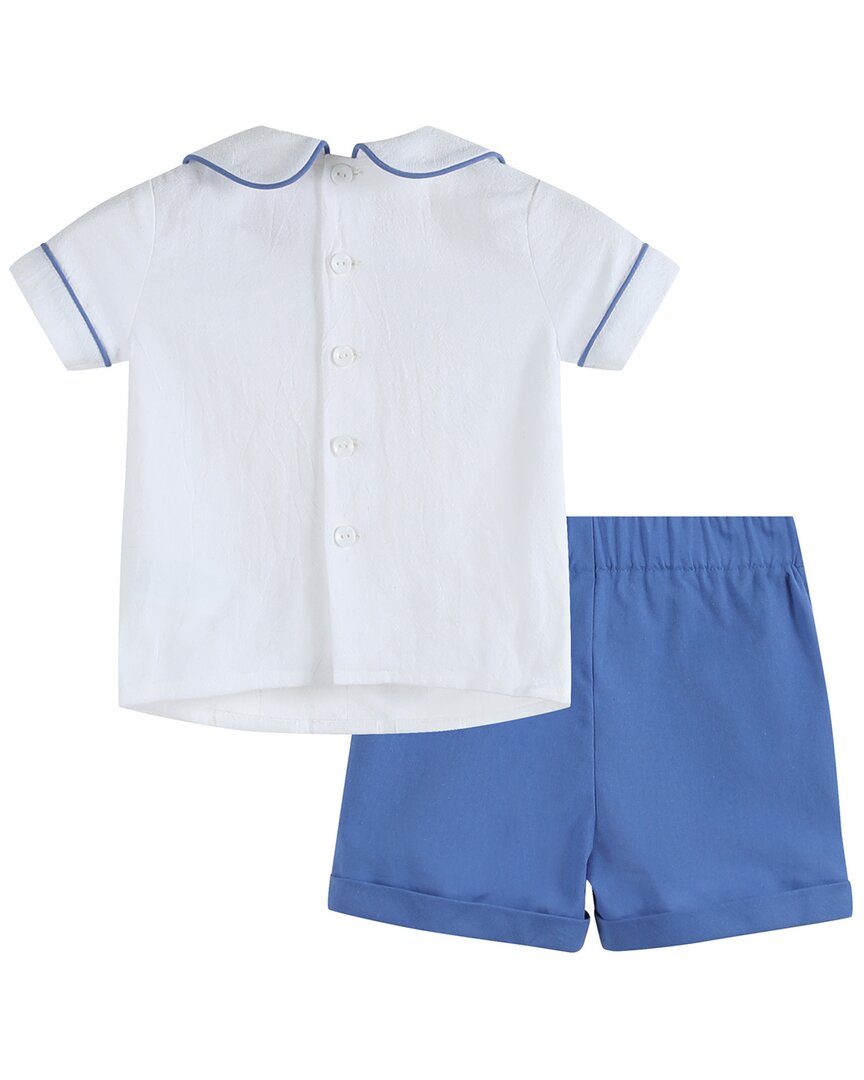 Lil Cactus Collared Top & Blue Button Short