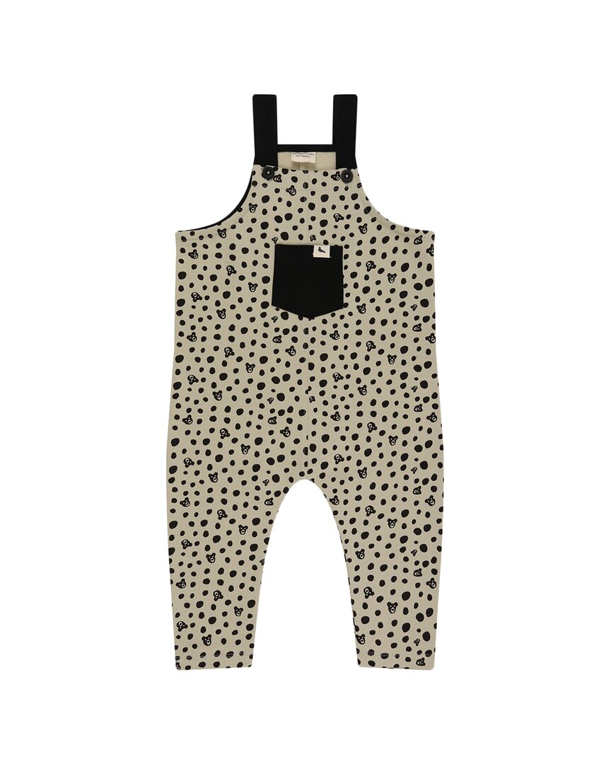 Turtledove London Bear Print Easy Fit Dungaree Grey Multi
