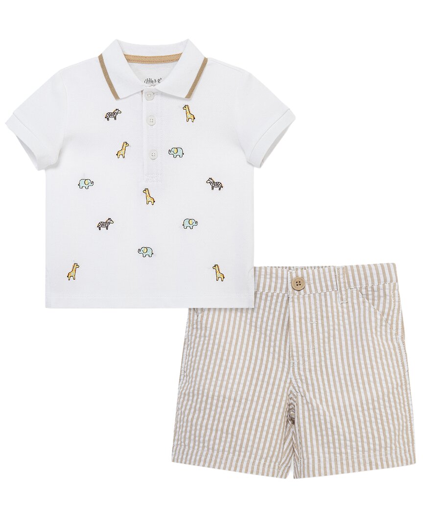 Little Me Safari Polo Short Set