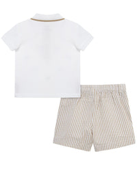 Little Me Safari Polo Short Set