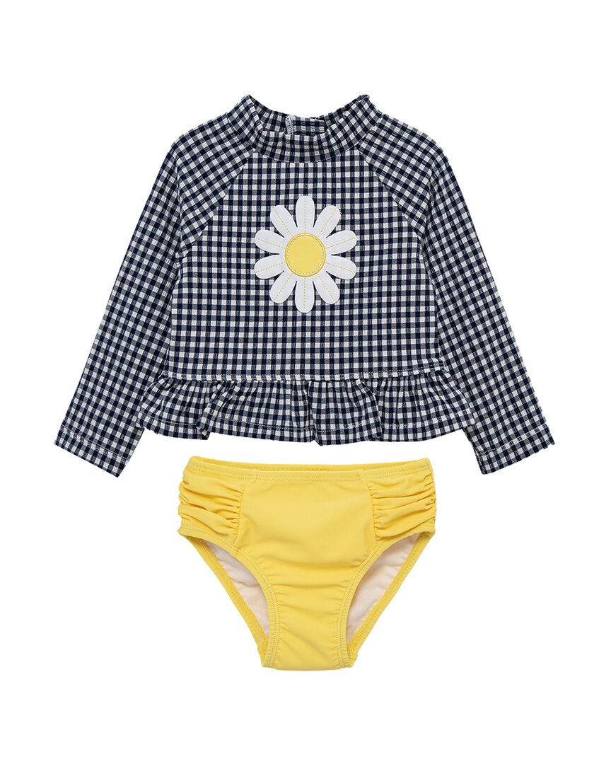 Little Me 2Pc Gingham Daisy Rashguard