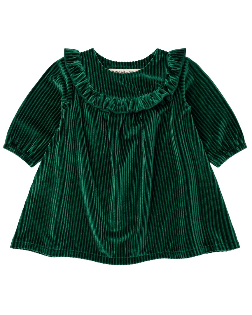 MONICA + ANDY Monica + Andy Ribbed Velour Bib Dress