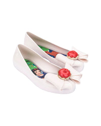 Mini Melissa Sweet Love + Snow White Kids Ballerina Flat
