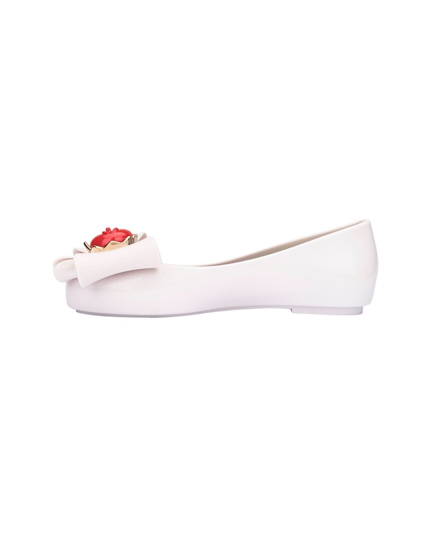 Mini Melissa Sweet Love + Snow White Kids Ballerina Flat