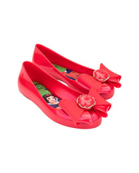 Mini Melissa Sweet Love + Snow White Kids Ballerina Flat