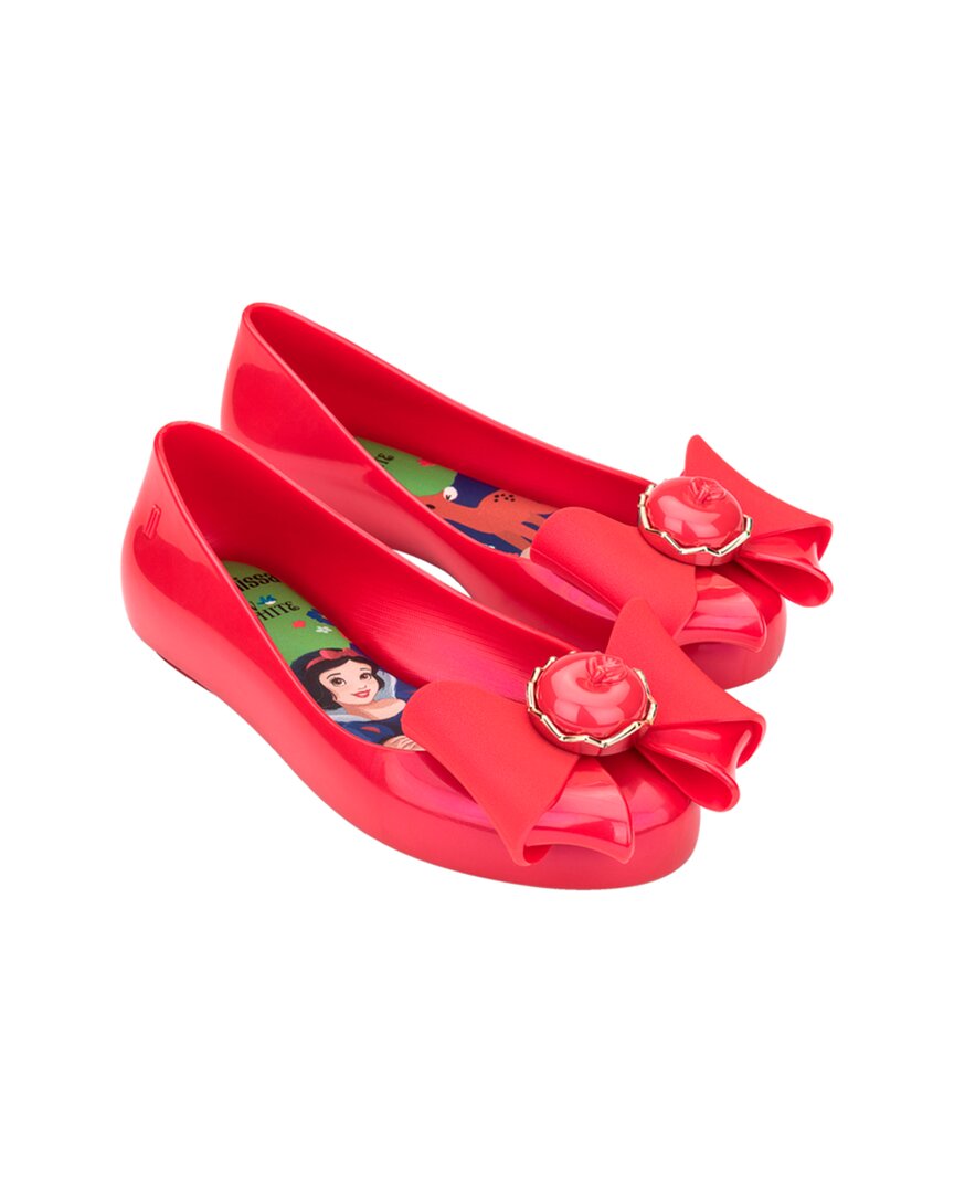Mini Melissa Sweet Love + Snow White Kids Ballerina Flat
