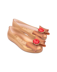 Mini Melissa Sweet Love + Snow White Kids Ballerina Flat