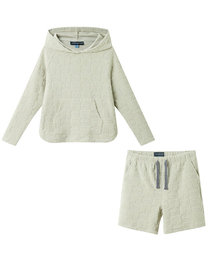 Andy & Evan Beige Terry Cover-Up Set