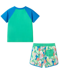 Andy & Evan Blue Toucan Rashguard Set