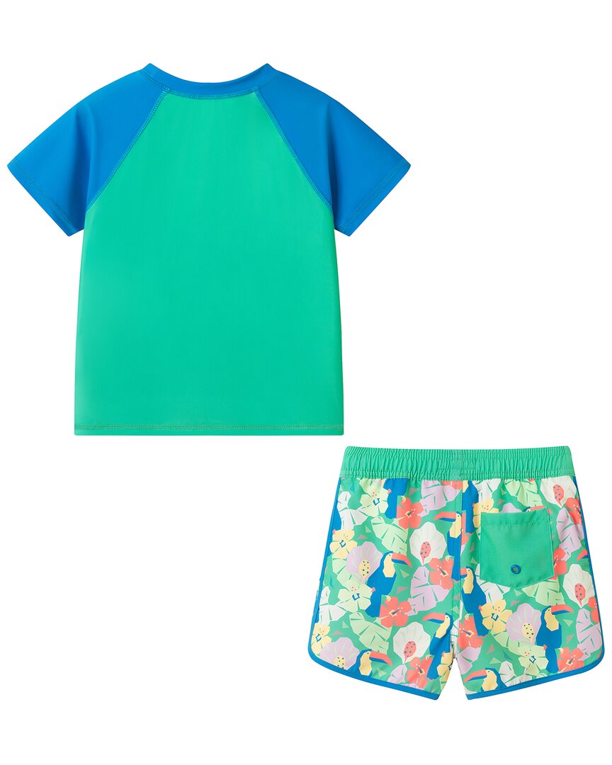 Andy & Evan Blue Toucan Rashguard Set