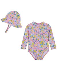 Andy & Evan Purple Floral Rashguard