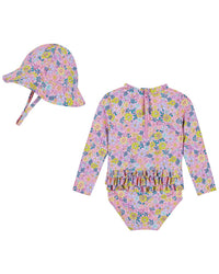 Andy & Evan Purple Floral Rashguard