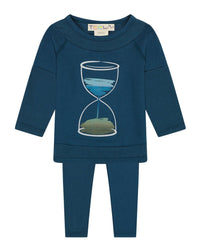 Teela Nyc Hour Glass Rib Detail Set Blue