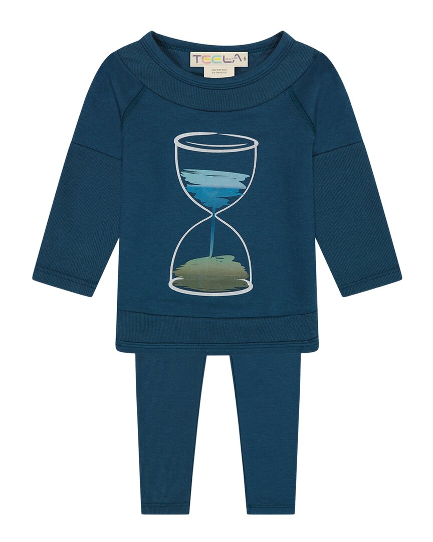 Teela Nyc Hour Glass Rib Detail Set Blue
