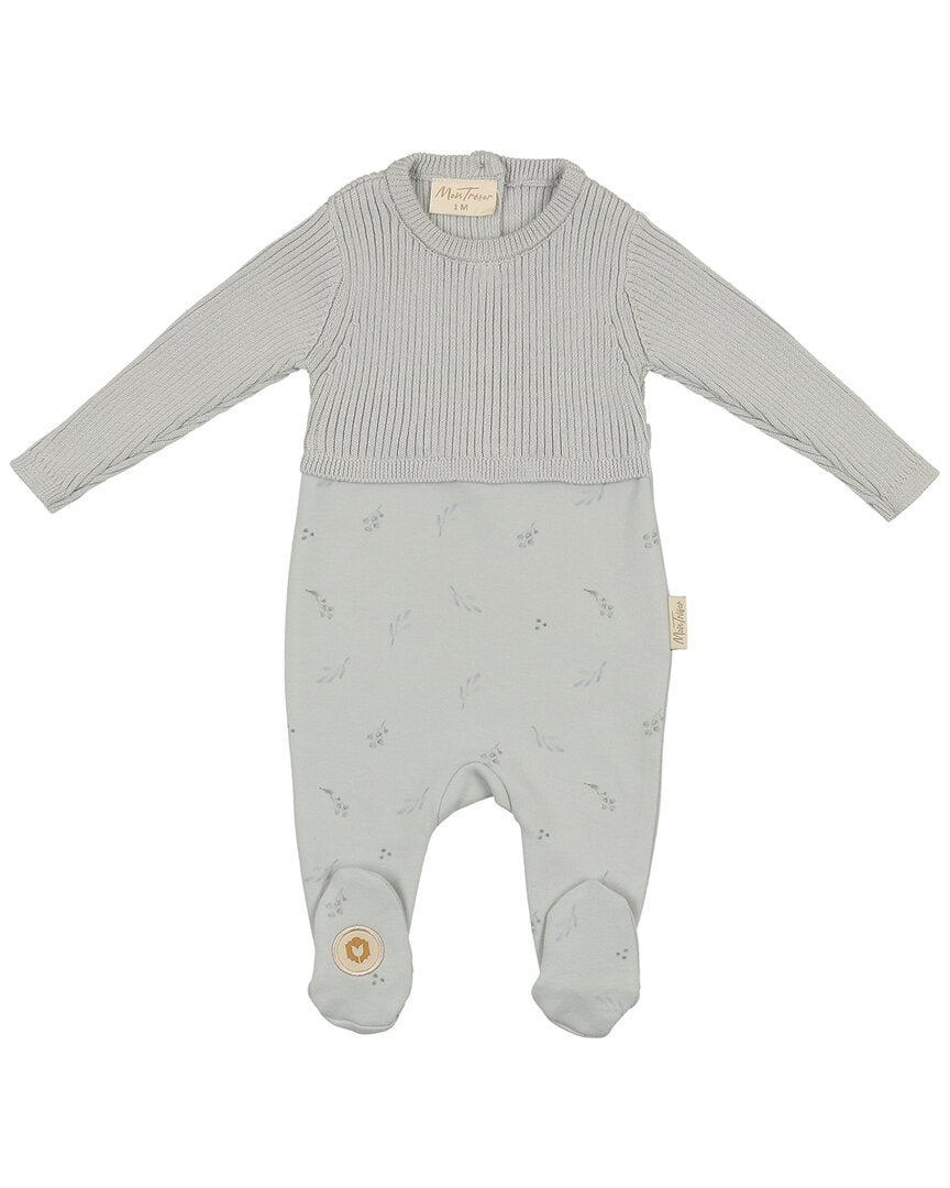 Mon Tresor Knit & Print Footie