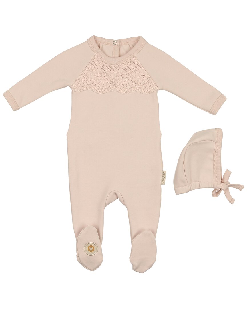 Mon Tresor Look Of Lace Footie & Hat Set