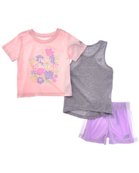 New Balance 3Pc T-Shirt, Tank & Mesh Short Set