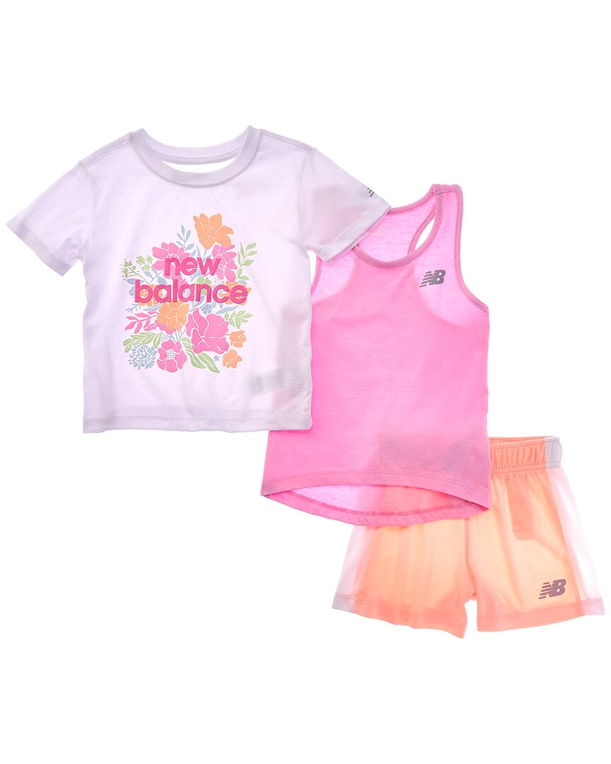 New Balance 3Pc T-Shirt, Tank & Mesh Short Set