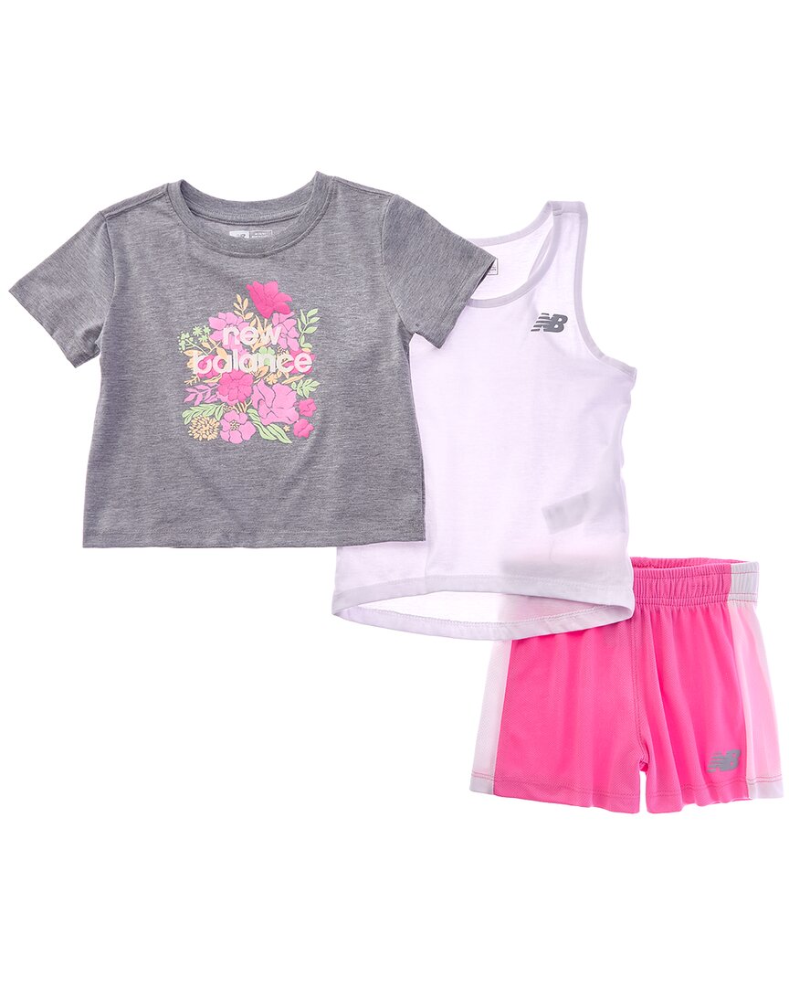 New Balance 3Pc T-Shirt, Tank & Mesh Short Set