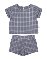 Pouf Baby Grid Short Set 3 - 6 M Grey Multi