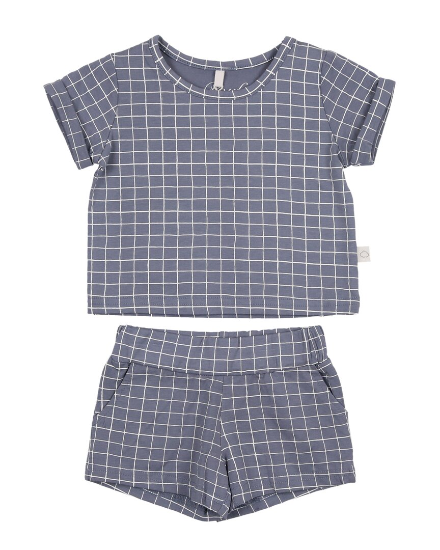 Pouf Baby Grid Short Set 3 - 6 M Grey Multi