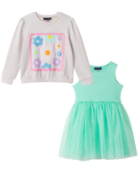 Andy & Evan Neon Sweatshirt And Dress Set