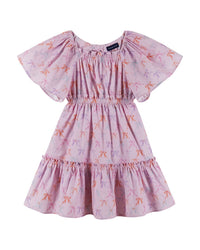 Andy & Evan Flutter Sleeve Dress