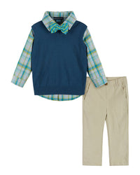 Andy & Evan 3Pc Vest, Pant & Shirt Set