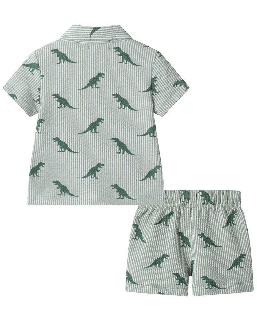 Andy & Evan 2Pc Dino Shirt & Short Set