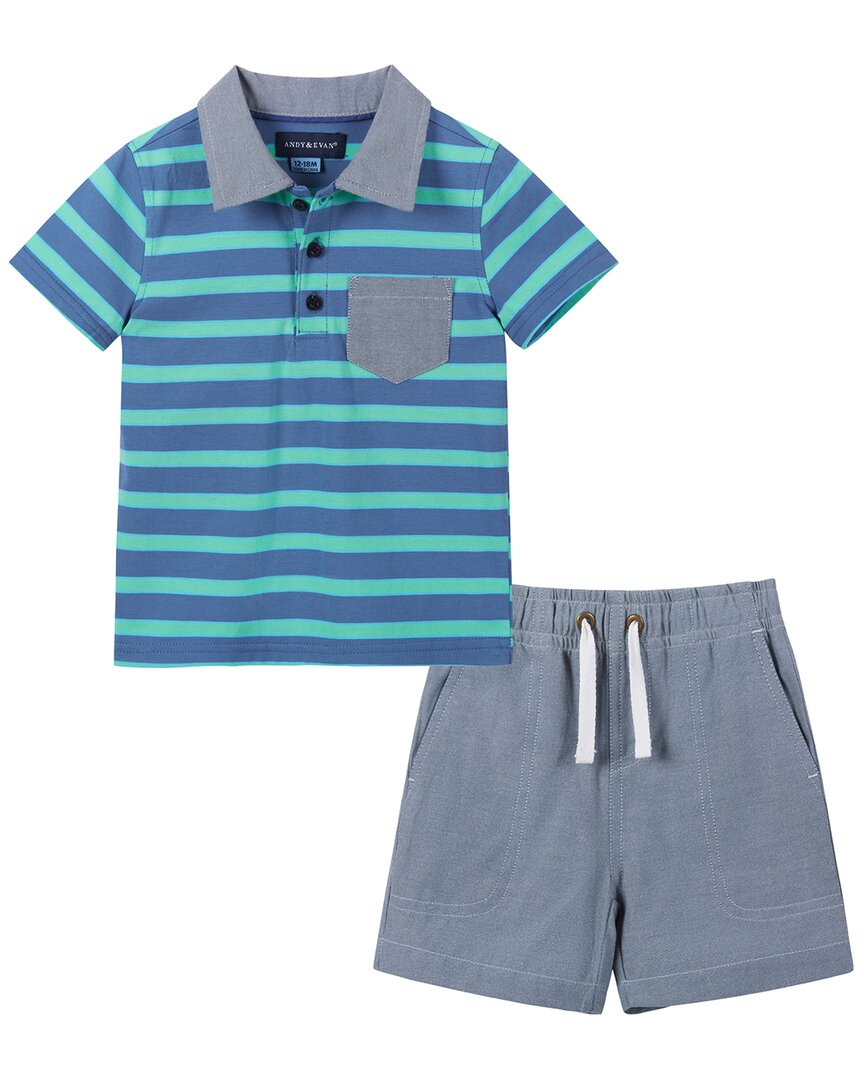 Andy & Evan Pique Polo Shirt And Short Set