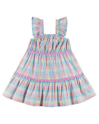 Andy & Evan Plaid Tiered Dress