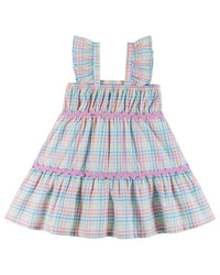 Andy & Evan Plaid Tiered Dress