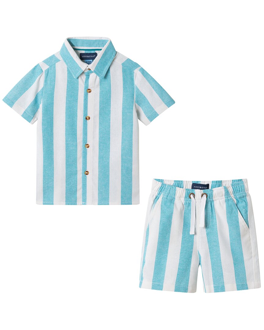 Andy & Evan 2Pc Oxford Shirt & Short Set