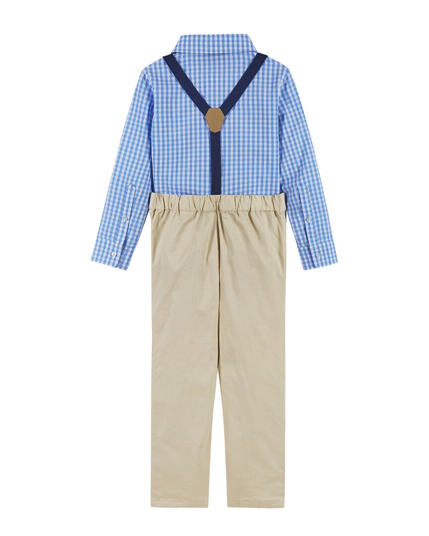 Andy & Evan Lt Blue Plaid Button-Down Set